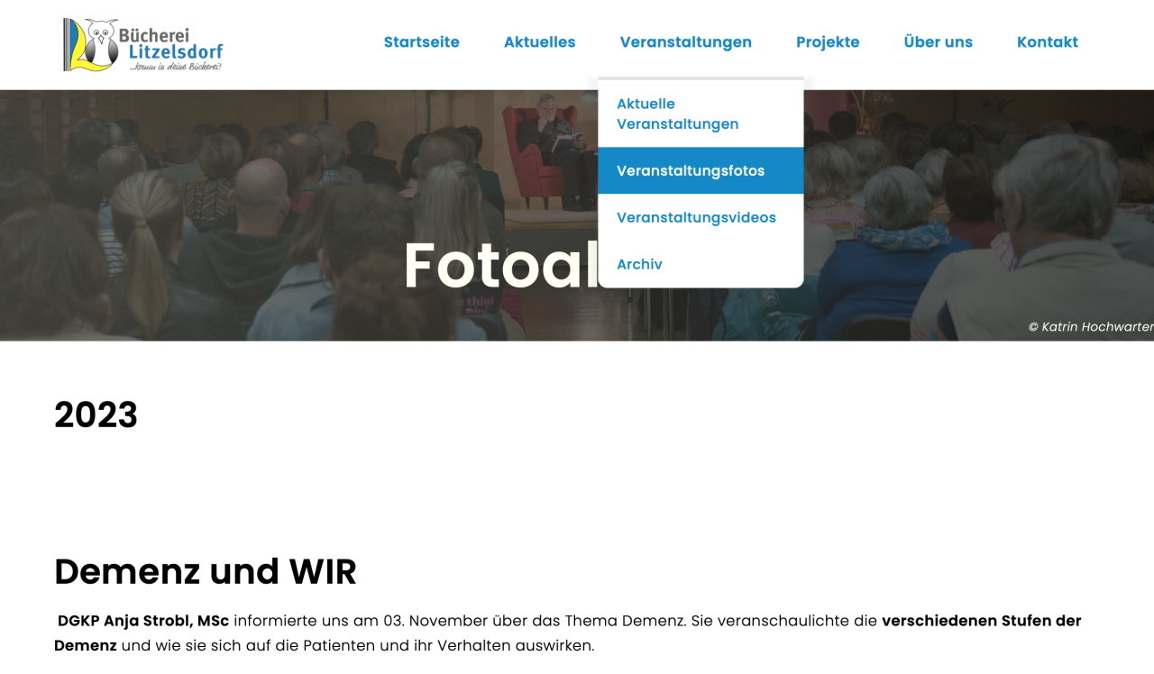 website fotoalbum veranstaltungen