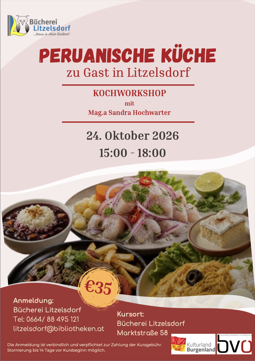 Peru Kochworkshop Plakat